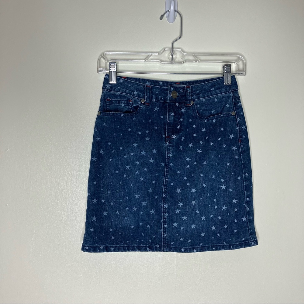 Cato girls denim star print skirt 10